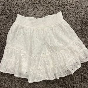 White eyelet skirt